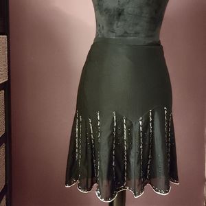 Sexy beaded black skirt